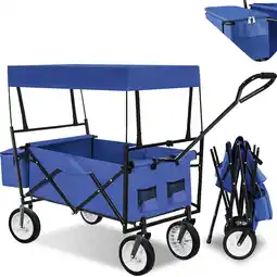 Netto Marken-Discount tectake Bollerwagen, faltbar, mit Dach, große Hecktasche und 2 Netztaschen, inklusive Tragetasche Angebot