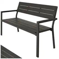 Netto Marken-Discount tectake Gartenbank, 2-Sitzer, wetterfest, 128 x 59 x 88 cm Angebot
