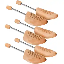 Netto Marken-Discount tectake 3 Paar Spiral-Schuhspanner, aus Lotusholz, Verhinderung von Gehfalten, gute Luftzirkulation Angebot