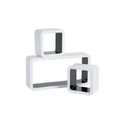 Netto Marken-Discount tectake 3er Set Wandregal, Retro-Stil, mit abgerundeten Ecken, vielseitig verwendbar Angebot