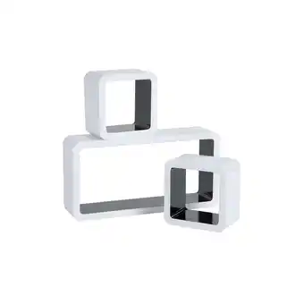 Netto Marken-Discount tectake 3er Set Wandregal, Retro-Stil, mit abgerundeten Ecken, vielseitig verwendbar Angebot