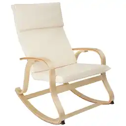 Netto Marken-Discount tectake Schaukelstuhl, mit Armlehnen, Gestell aus Birkenholz, 150 kg, 65 x 94 x 100 cm Angebot