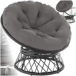 Netto Marken-Discount tectake Rattansessel, drehbar, UV-beständig, 92 x 80 x 80,5 cm Angebot