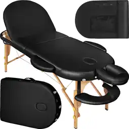 Netto Marken-Discount tectake 3 Zonen Massageliege, Breite 70 cm, Polsterung 5 cm, mit Holzgestell, 230 x 104 x 85 cm Angebot