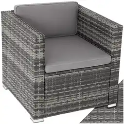 Netto Marken-Discount tectake Rattansessel , widerstandsfähig, inklusive Sitz- und Rückenpolster, 70 x 69 x 65cm Angebot