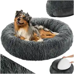 Netto Marken-Discount tectake Hundebett, rund mit langem Plüsch, rutschfeste Unterseite, waschbar Angebot