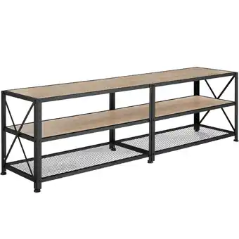 Netto Marken-Discount tectake TV-Regal, Industrial Style, 3 offene Etagen, seitliche X-Streben, 161 x 41,5 x 50,5 cm Angebot