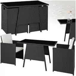 Netto Marken-Discount tectake Rattan Sitzgruppe, für 2 Personen, UV-beständig, zusammenschiebbar Angebot