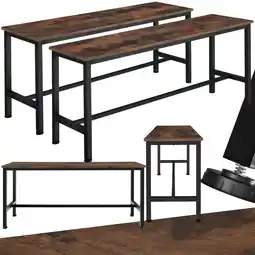 Netto Marken-Discount tectake 2er Set Sitzbank, Industrial Style, Belastbarkeit 200 kg, 108 x 32,5 x 50 cm Angebot