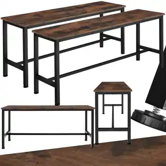 Netto Marken-Discount tectake 2er Set Sitzbank, Industrial Style, Belastbarkeit 200 kg, 108 x 32,5 x 50 cm Angebot