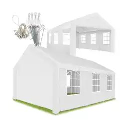 Netto Marken-Discount tectake Pavillon, 6 x 4 m, Klicksystem, inklusive Spannseilen und Heringen Angebot