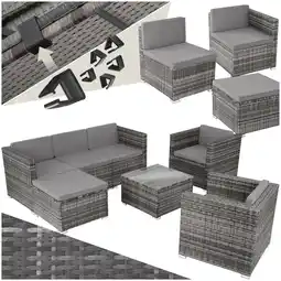 Netto Marken-Discount tectake Rattan Lounge, für 5 bis 6 Personen, UV-beständig, variabel aufstellbar Angebot