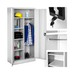 Netto Marken-Discount tectake Spind, aus pulverbeschichtetem Stahl, mit 6 Fächern, 180 x 80 x 40 cm Angebot