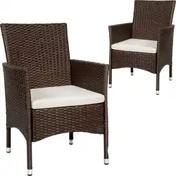 Netto Marken-Discount tectake 2er Set Rattanstuhl, widerstandsfähig, 2 Bezugssets, 59 x 57 x 85 cm Angebot