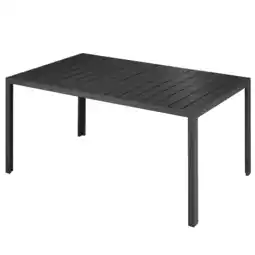 Netto Marken-Discount tectake Gartentisch, aus Aluminium und Kunststoff, wetterfest und UV-beständig, 150 x 90 x 74,5 cm Angebot
