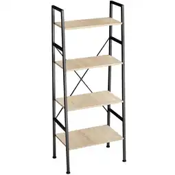 Netto Marken-Discount tectake Leiterregal, Industrial Style, mit 4 Ebenen, inklusive Kippschutz, 57,5 x 35,5 x 139 cm Angebot