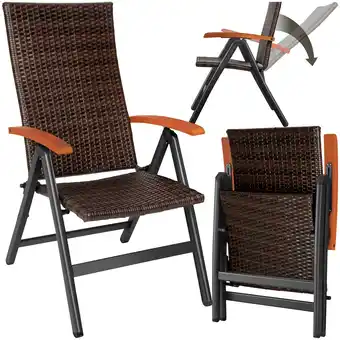Netto Marken-Discount tectake Rattanstuhl, mit Aluminiumgestell, wetterfest und UV-beständig, 58 x 72 x 108 cm Angebot