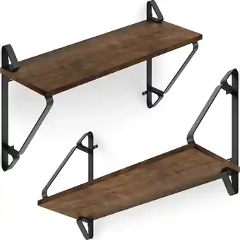 Netto Marken-Discount tectake 2er Set Wandregal, Industrial Style, Belastbarkeit je Regal 15 kg, 60 x 20 x 33,5 cm Angebot