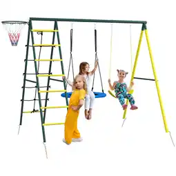 Netto Marken-Discount Outsunny Kinderschaukel Stahl, Kunststoff Angebot