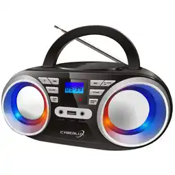 Netto Marken-Discount Cyberlux CD-Player m. LED-Beleuchtung USB Kinder Radio Schwarz/Silber Angebot