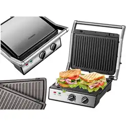 Netto Marken-Discount Steinborg 180° Kontaktgrill Timer Thermostat Anti-Rutsch-Füße 2000W Angebot