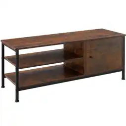 Netto Marken-Discount tectake TV-Regal, Industrial Style, 2 offene Fächer, Staufach mit Magnettür, 110 x 40 x 45,5 cm Angebot