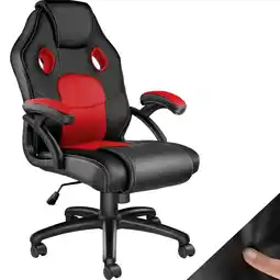 Netto Marken-Discount tectake Bürostuhl, ergonomische Form, Kunstlederbezug mit Mesh-Gewebe, stufenlos höhenverstellbar Angebot