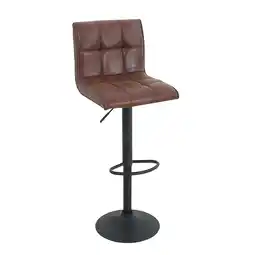 Netto Marken-Discount riess-ambiente Barhocker MODENA - höhenverstellbar vintage braun Barstuhl Fußablage Microfaser Angebot