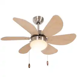 Netto Marken-Discount HOMCOM Deckenventilator mit Licht Metall, MDF Angebot