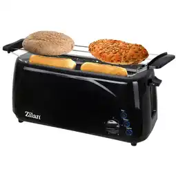 Netto Marken-Discount Zilan Langschlitz Toaster 4 Scheiben 1400W Brötchenaufsatz schwarz Angebot