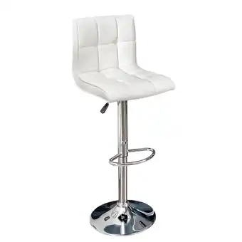 Netto Marken-Discount riess-ambiente Barhocker MODENA - höhenverstellbar weiß Barstuhl Fußablage Kunstleder Angebot