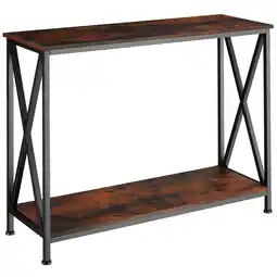 Netto Marken-Discount tectake Konsolentisch, Industrial Style, mit 2 Ablagen und seitliche X-Streben, 100 x 35 x 80,5 cm Angebot