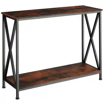 Netto Marken-Discount tectake Konsolentisch, Industrial Style, mit 2 Ablagen und seitliche X-Streben, 100 x 35 x 80,5 cm Angebot