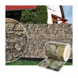 Netto Marken-Discount Plantiflex Sichtschutzrolle für Doppelstabmattenzaun 35m - Stein-Optik Angebot