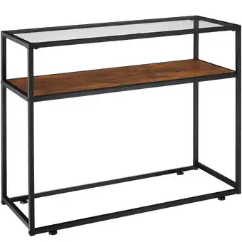 Netto Marken-Discount tectake Konsolentisch, Industrial Style, 2 Ablagen, mit Glasplatte, 100 x 41 x 80,5 cm Angebot