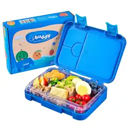 Netto Marken-Discount yummy buddy Kinder Brotdose 6 Fächern Klick-Verschluss BPA-Frei Blau Angebot