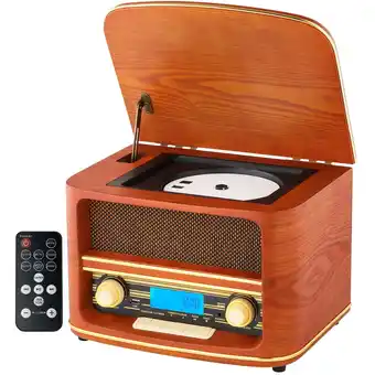 Netto Marken-Discount Cyberlux Retro Nostalgie Holz Radio CD/MP3 USB Player Nostalgieradio Angebot