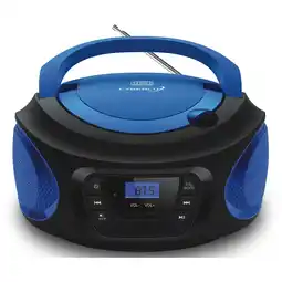 Netto Marken-Discount Cyberlux Tragbarer CD-Player Kinder Radio CD/MP3 USB Boombox blau Angebot