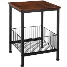Netto Marken-Discount tectake Beistelltisch, Industrial Style, mit Gitterkorb, 40 x 40 x 55,5 cm Angebot