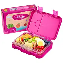 Netto Marken-Discount yummy buddy Kinder Brotdose 6 Fächern Klick-Verschluss BPA-Frei Pink Angebot