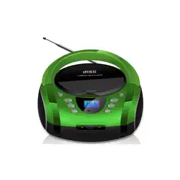 Netto Marken-Discount Cyberlux Tragbarer CD-Player Boombox CD/MP3 USB Kinder Radio grün Angebot