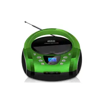 Netto Marken-Discount Cyberlux Tragbarer CD-Player Boombox CD/MP3 USB Kinder Radio grün Angebot