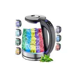 Netto Marken-Discount Ecosa Glas Wasserkocher m. Temperatureinstellung LED Beleuchtung 1.8L Angebot
