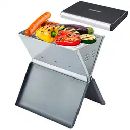 Netto Marken-Discount Steinborg Klappgrill Laptopgrill Campinggrill Hitzebeständig schwarz Angebot