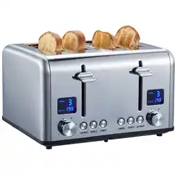 Netto Marken-Discount Steinborg 4 Scheiben Edelstahl Toaster mit Brötchenaufsatz 1630W Angebot