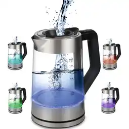 Netto Marken-Discount Ecosa Glas Wasserkocher Temperatureinstellung Easy Fill LED 1.7L Angebot