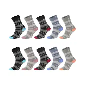 Netto Marken-Discount Chili Lifestyle Damen Socken Streifen 10 Paar Baumwolle Weichbund Angebot