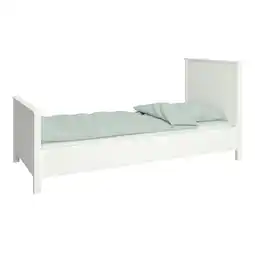 Netto Marken-Discount Landhaus Einzelbett 90x200 Bett weiß Kinder Jugendbett Gästebett Bettgestell Angebot