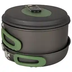 Netto Marken-Discount BO-CAMP Camping Kochset Explorer 3tlg Campinggeschirr Topf Pfanne Stapelbar Alu Angebot