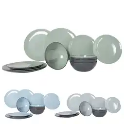 Netto Marken-Discount GIMEX Melamin Geschirr Set Vivid Line 12tlg Camping Essgeschirr Picknick Teller Farbe: Grau Angebot